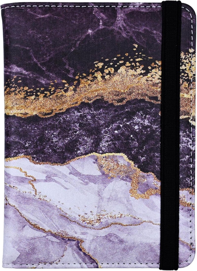 bassyil Passport Holder for Women and Men PU Leather Passport Cover for Travel (Black Marble) - Image 1